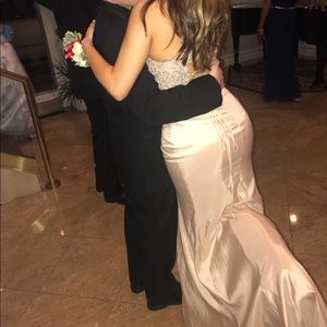 Gold/Champagne Two Piece Prom Dress